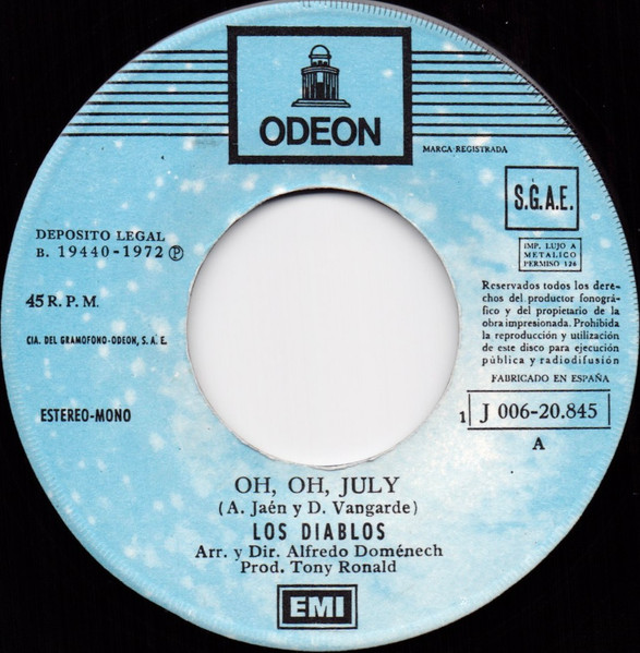 Los Diablos (2) – Oh, Oh, July (1972) – Foto 2