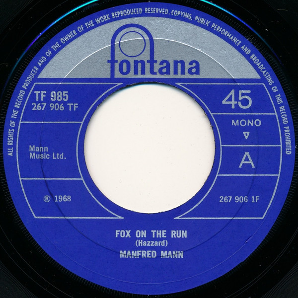 Manfred Mann – Fox On The Run (1968) – Hoes