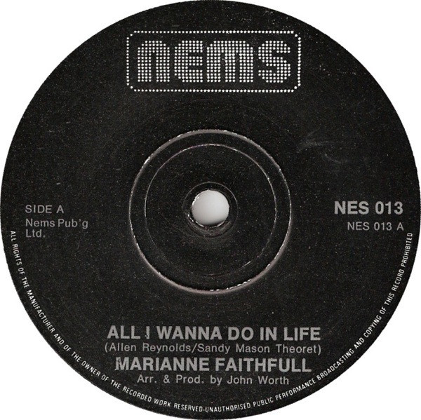 Marianne Faithfull – All I Wanna Do In Life (1976) – Hoes