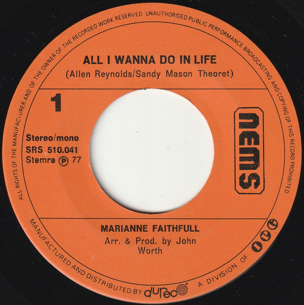 Marianne Faithfull – All I Wanna Do In Life (1977) – Foto 2