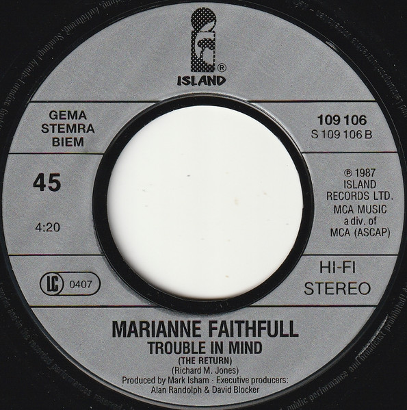 Marianne Faithfull – As Tears Go By (1987) – Foto 2
