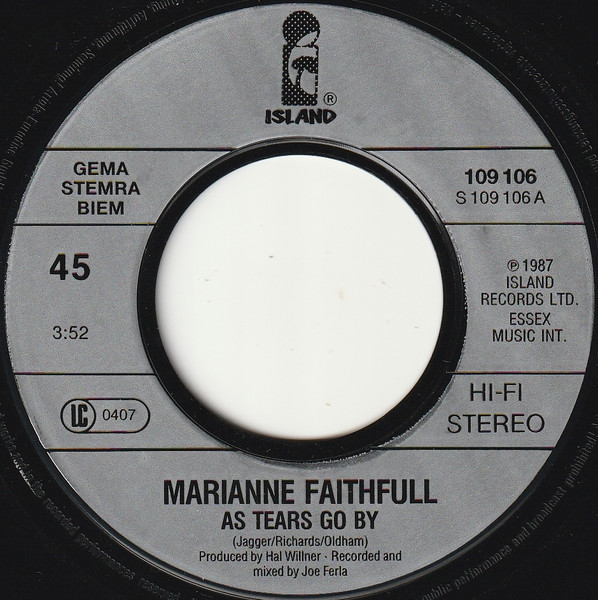 Marianne Faithfull – As Tears Go By (1987) – Foto 3