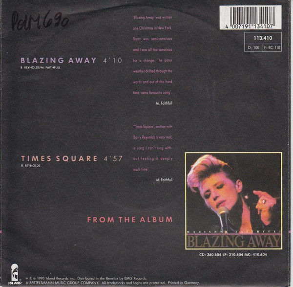 Marianne Faithfull – Blazing Away / Times Square (1990) – Foto 3