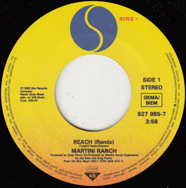 Martini Ranch – Reach (1988) – Foto 2