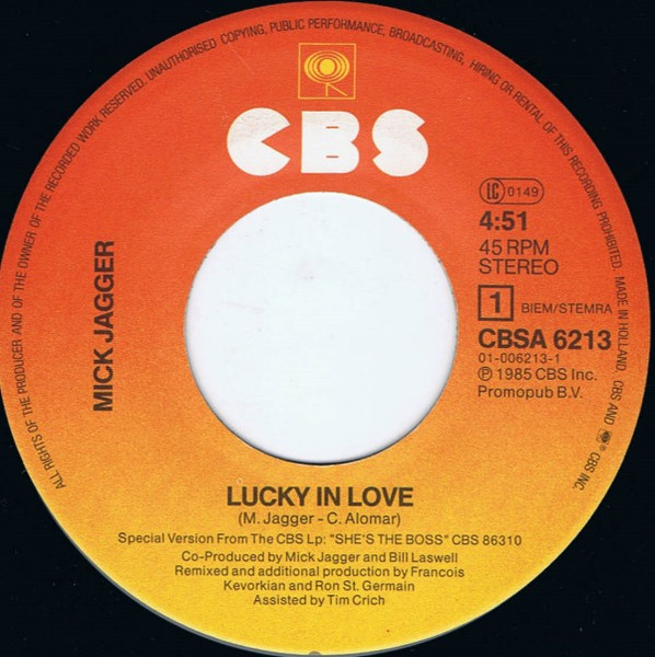 Mick Jagger – Lucky In Love (1985) – Foto 2