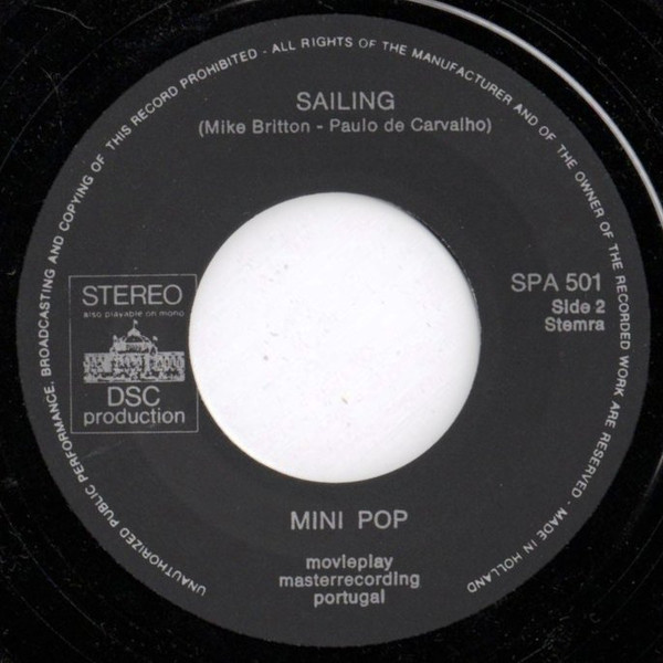 Mini Pop – My Holiday Girl / Sailing (1973) – Foto 2