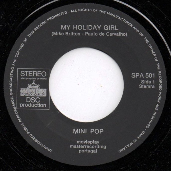 Mini Pop – My Holiday Girl / Sailing (1973) – Foto 3