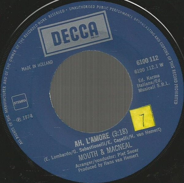Mouth & MacNeal – Ah! L'Amore (1973) – Foto 2