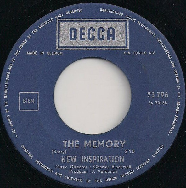 New Inspiration – Mr. Moody / The Memory (1969) – Foto 2