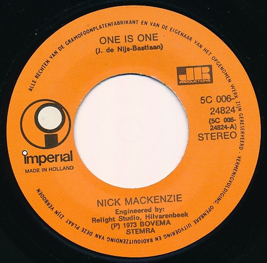 Nick MacKenzie – One Is One (1973) – Foto 2