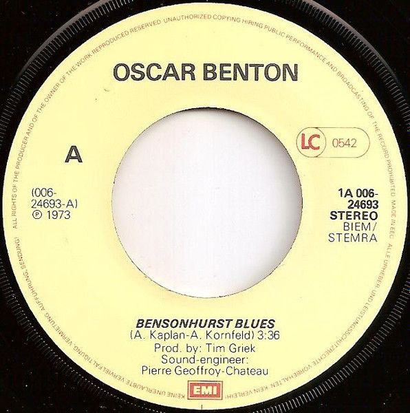 Oscar Benton – Bensonhurst Blues (1981) – Foto 2