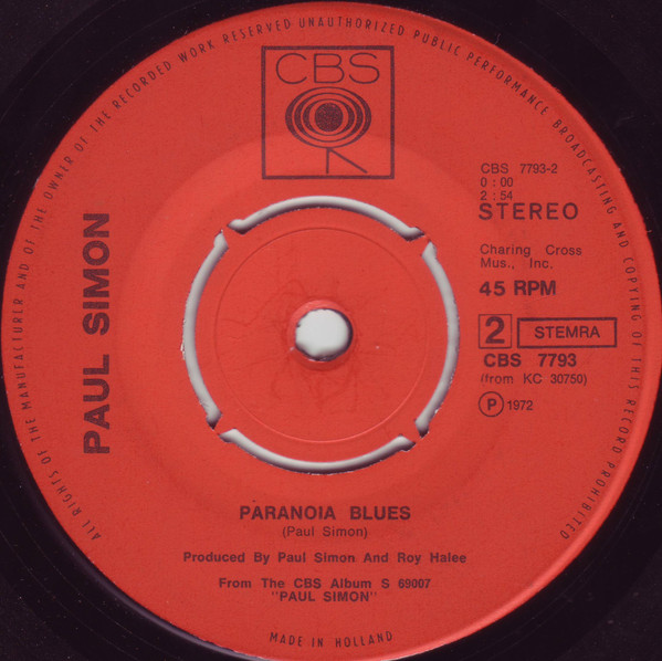 Paul Simon – Mother And Child Reunion / Paranoia Blues (1972) – Foto 1