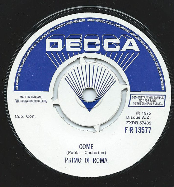 Primo Di Roma – Aria (1975) – Hoes