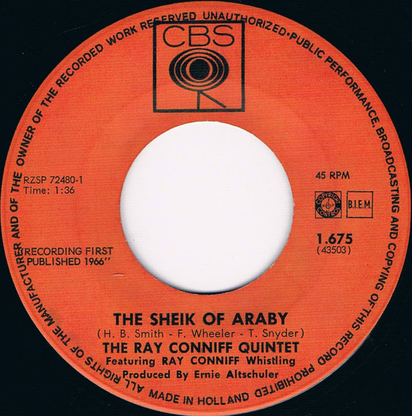 Ray Conniff And The Singers – The Sheik Of Araby / Jamaica Farewell (1966) – Foto 2