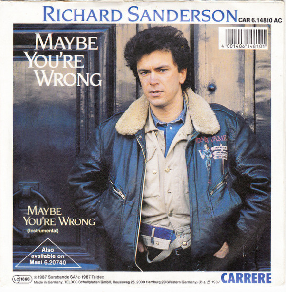 Richard Sanderson – Maybe You're Wrong (1987) – Foto 3