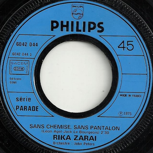 Rika Zaraï – Sans Chemise, Sans Pantalon / Viens Danser (1975) – Foto 2