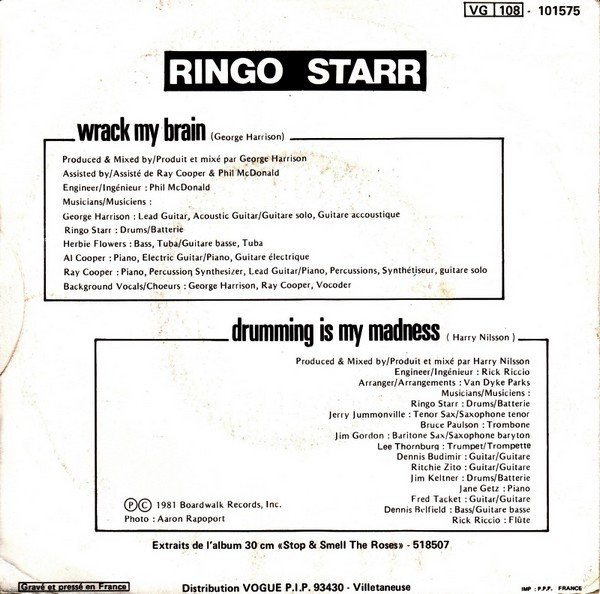 Ringo Starr – Wrack My Brain (1981) – Foto 3