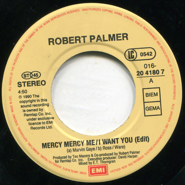 Robert Palmer – Mercy Mercy Me / I Want You (1990) – Foto 2