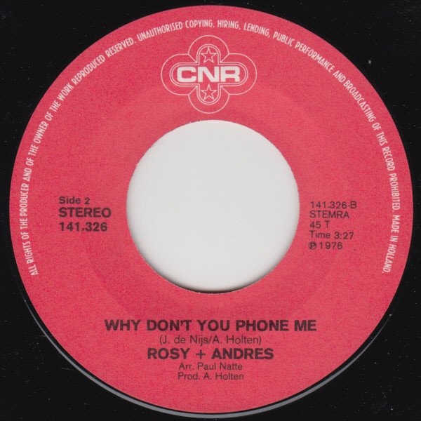 Rosy & Andres – I Was Born To Love (1976) – Foto 1
