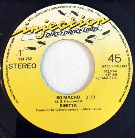 Sinitta – So Macho (1986) – Foto 2