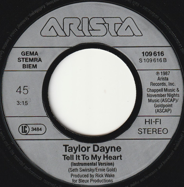 Taylor Dayne – Tell It To My Heart (1987) – Foto 3