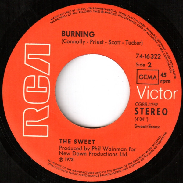 The Sweet – Hell Raiser / Burning (1973) – Foto 1