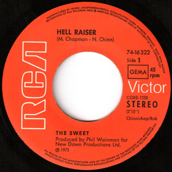The Sweet – Hell Raiser / Burning (1973) – Foto 2
