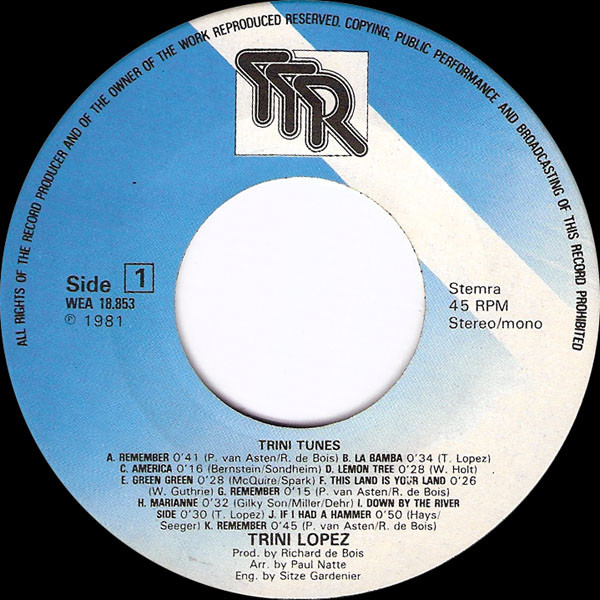 Trini Lopez – Trini Tunes (1981) – Foto 2