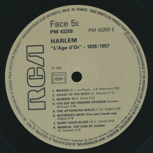 Various – Harlem, L'Age D'Or 1926/1957 (1980) – Foto 2