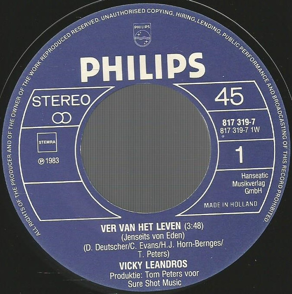 Vicky Leandros – Ver Van Het Leven (1983) – Foto 2