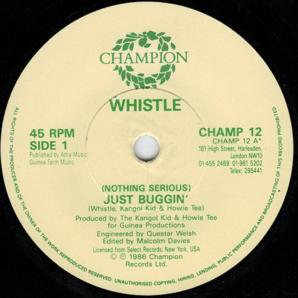 Whistle – (Nothing Serious) Just Buggin' (1986) – Foto 2