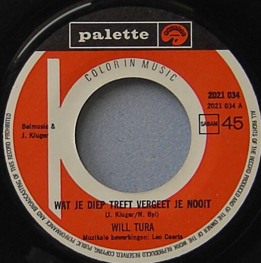 Will Tura – Wat Je Diep Treft Vergeet Je Nooit (1972) – Foto 2