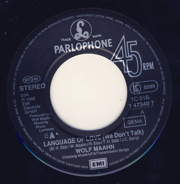 Wolf Maahn – Language Of Love (We Don't Talk) (1988) – Foto 2