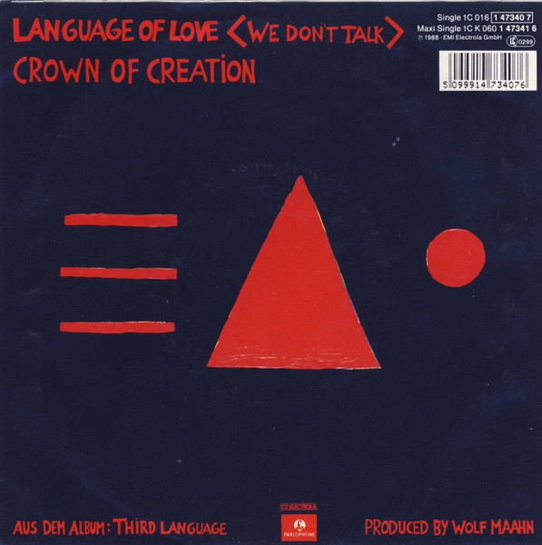 Wolf Maahn – Language Of Love (We Don't Talk) (1988) – Foto 3