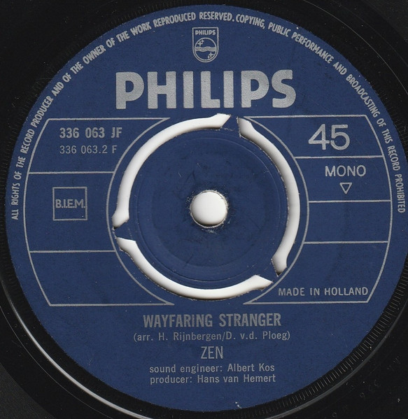 Zen (8) – Get Me Down / Wayfaring Stranger (1969) – Foto 1