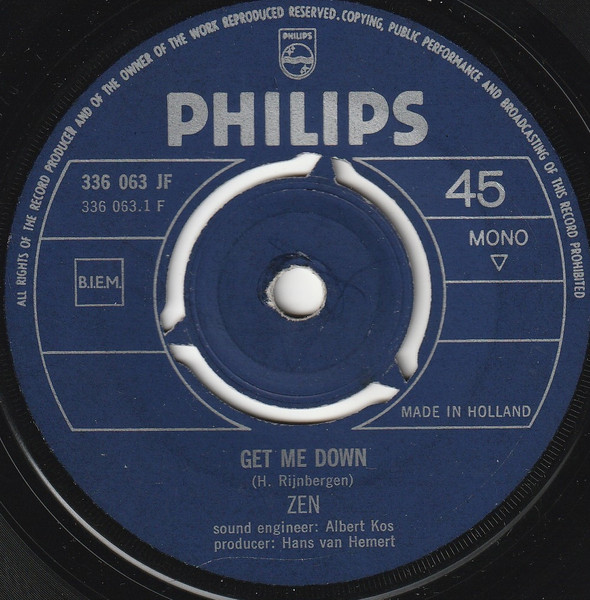Zen (8) – Get Me Down / Wayfaring Stranger (1969) – Foto 2