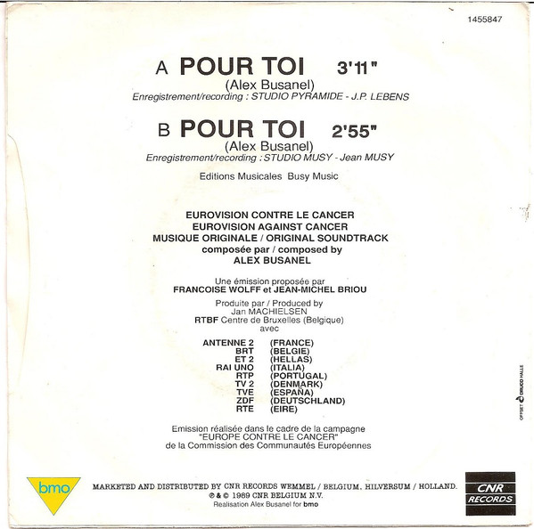 Alex Busanel – Eurovision Contre Le / Against Cancer (1989) – Foto 3