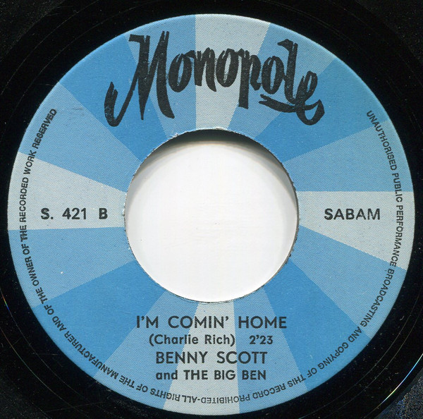 Benny Scott And The Big Ben – Angel / I'm Coming Home (1975) – Foto 1