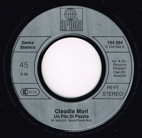 Claudia Mori – Non Succederà Più (1982) – Foto 1