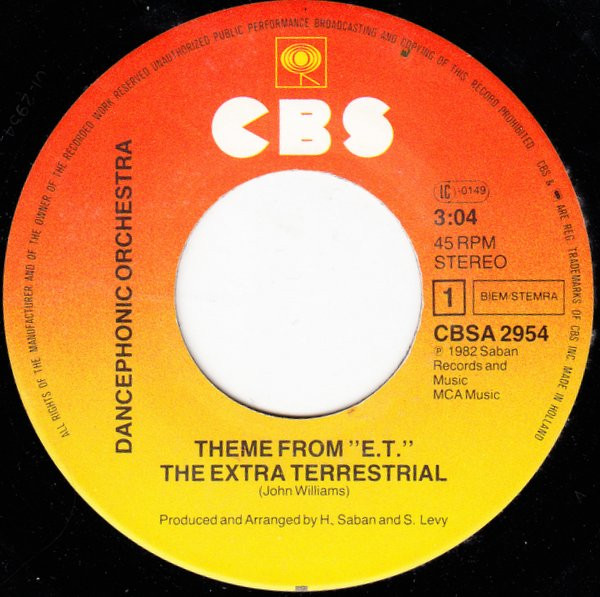 Dancephonic Orchestra – Theme From "E.T." The Extra Terrestrial (1982) – Foto 2