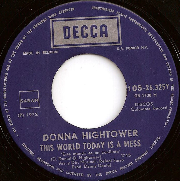 Donna Hightower – This World Today Is A Mess (1972) – Foto 2