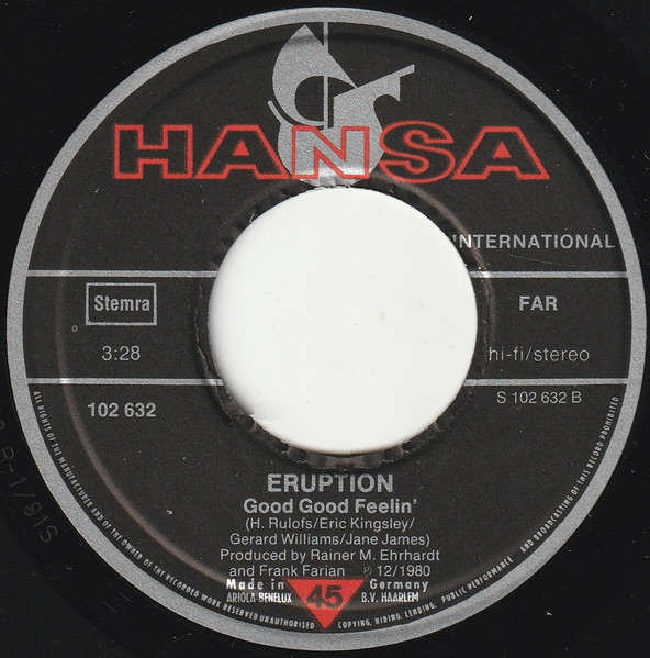 Eruption (4) – Runaway / Good Good Feelin' (1981) – Foto 1