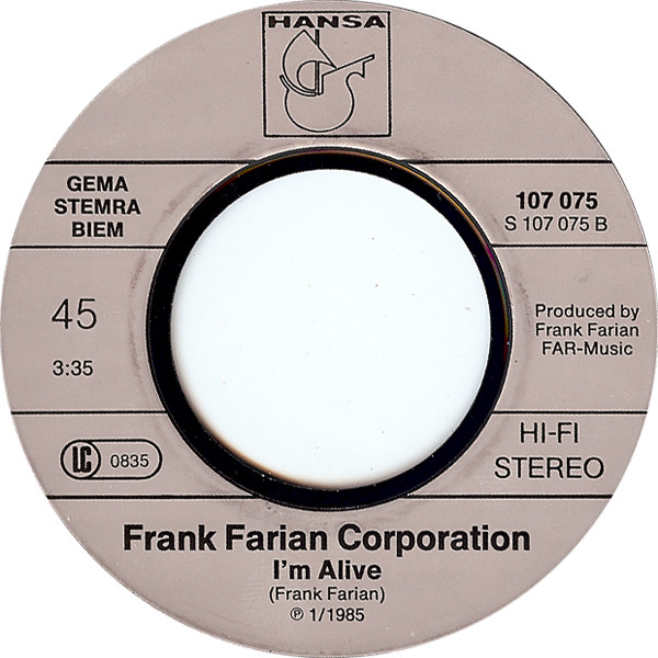 Frank Farian Corporation – Mother And Child Reunion (1985) – Foto 1