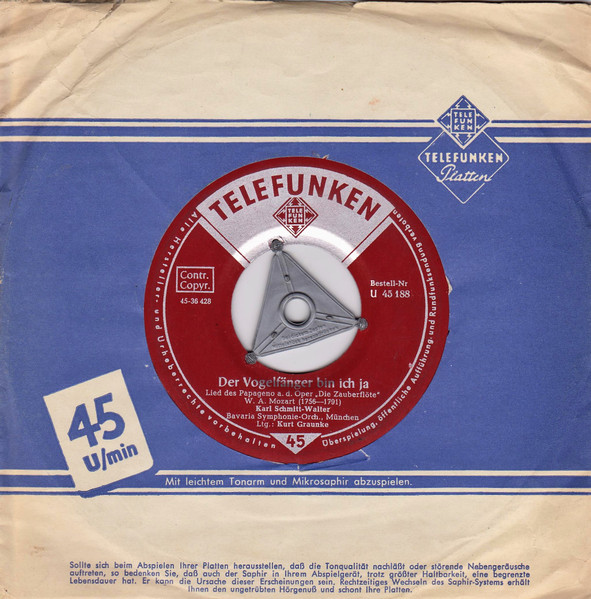 Karl Schmitt-Walter – Der Vogelfänger Bin Ich Ja / Ein Mädchen Oder Weibchen (1959) – Hoes