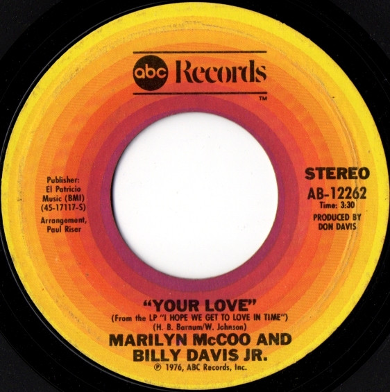 Marilyn McCoo & Billy Davis Jr. – Your Love / My Love For You (Will Always Be The Same) (1977) – Hoes