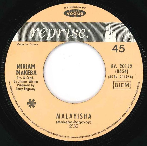 Miriam Makeba – Malayisha (1968) – Foto 1