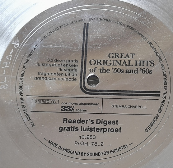No Artist – Great Original Hits Of The '50s And '60s – Hoes