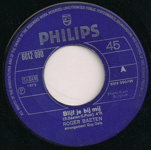 Roger Baeten – Blijf Je Bij Mij (1973) – Foto 2