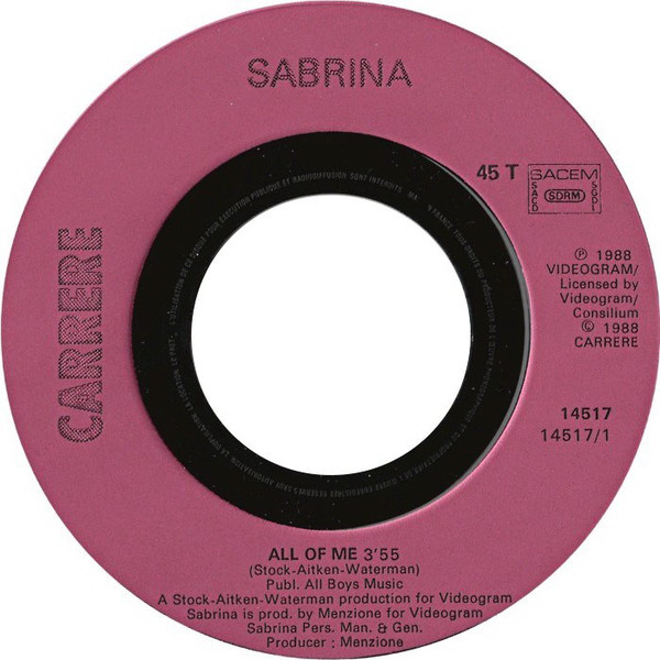Sabrina – All Of Me (1988) – Foto 2
