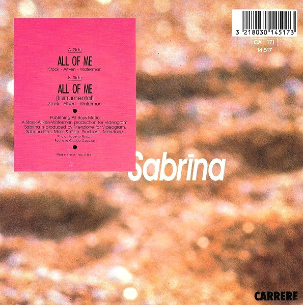 Sabrina – All Of Me (1988) – Foto 3